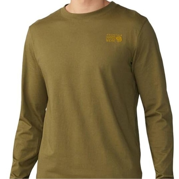 Mountain Hardwear Men’s Snow Yeti Graphic Tee Medium M Combat Green Long Sleeve - Picture 2 of 11